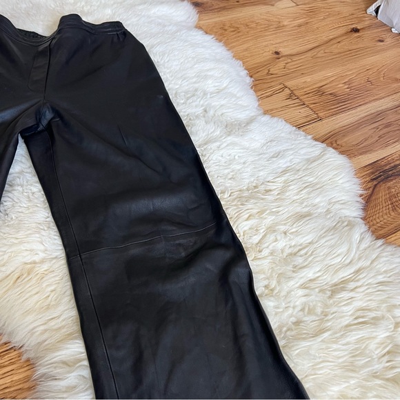 COS Black Leather Straight Leg Pants Size 6 - Picture 13 of 15